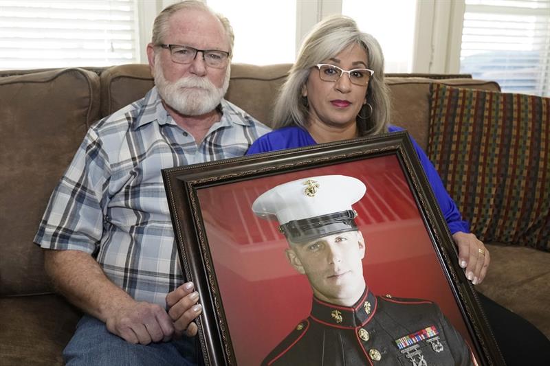 portrait of Marine veteran and Russian prisoner Trevor Reed 