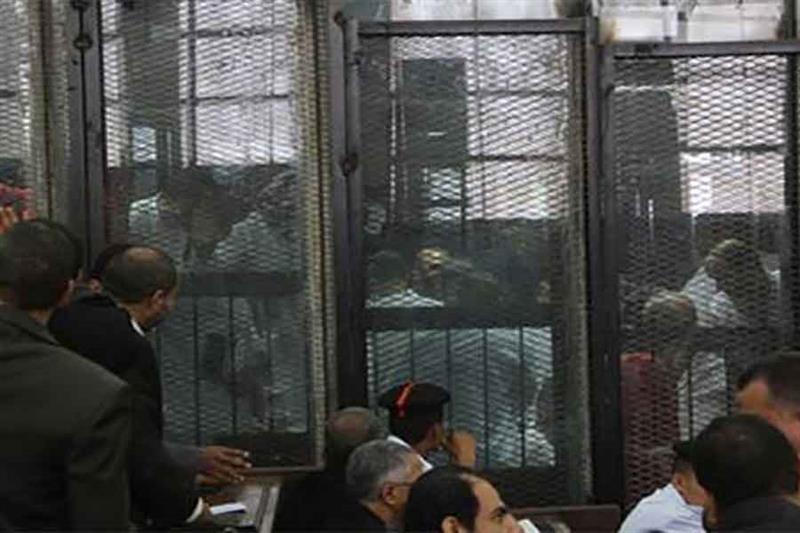 A file photo for defendants in a court session. Al-Ahram