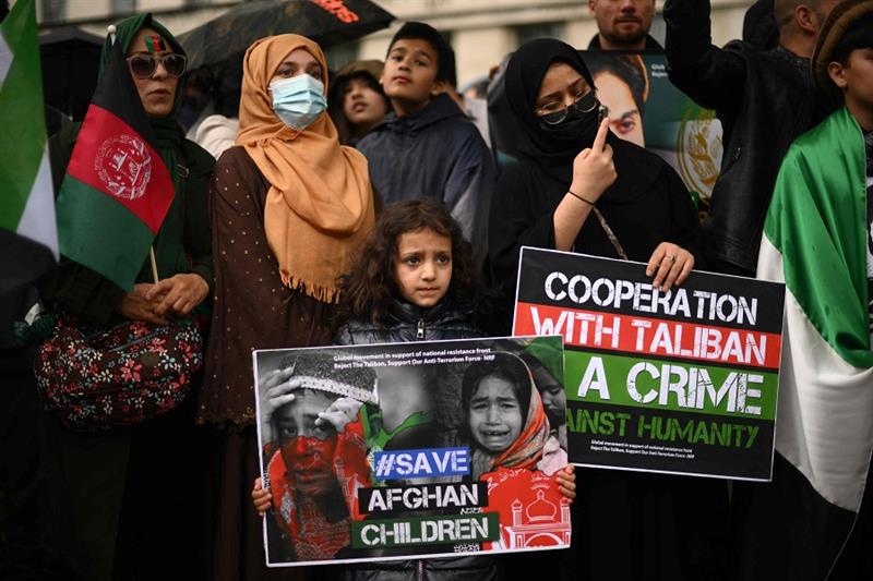 Afghani protest in Britain 