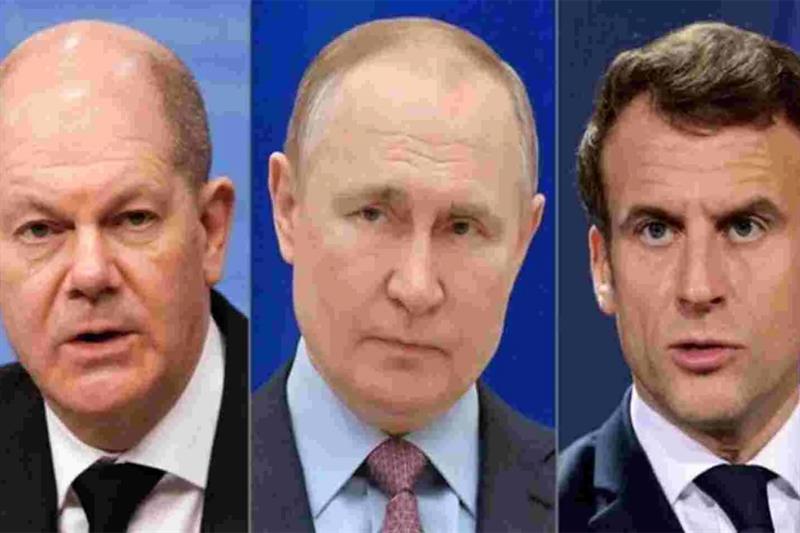 Putin, Macron, Scholz 