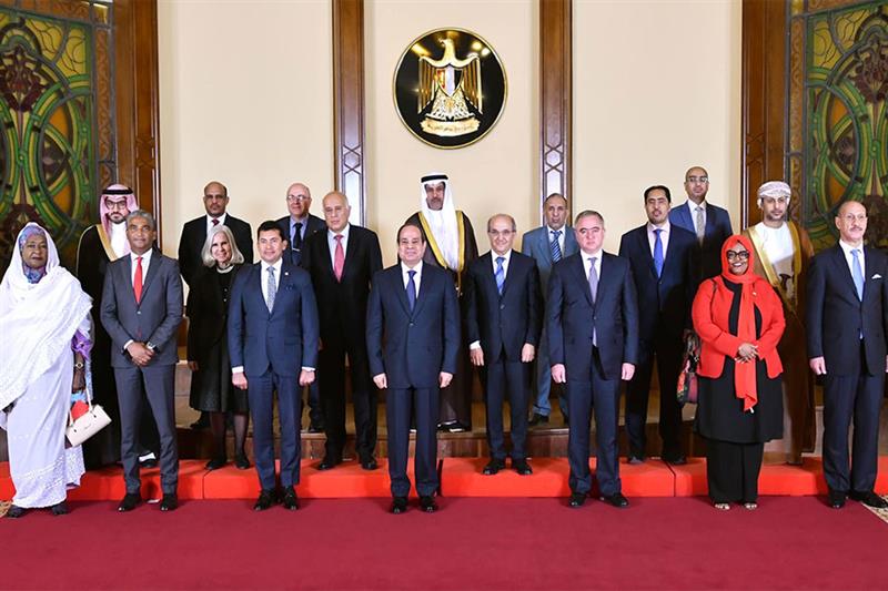 President Abdel-Fattah El-Sisi   Arab ministers of youth and sports