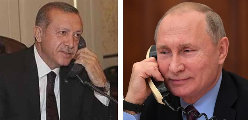 Recep Tayyip Erdogan and  Vladimir Putin