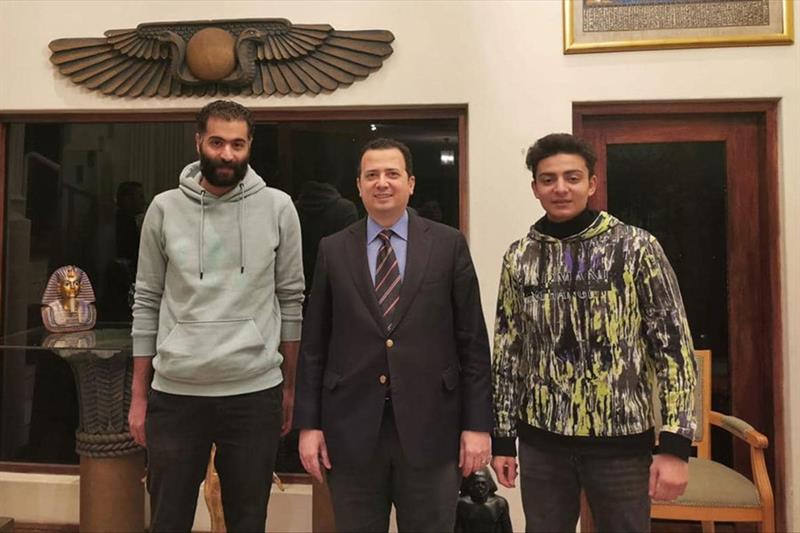 The two Egyptian students in the embassy