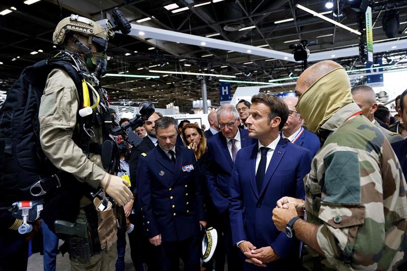 Macron Eurosatory fair