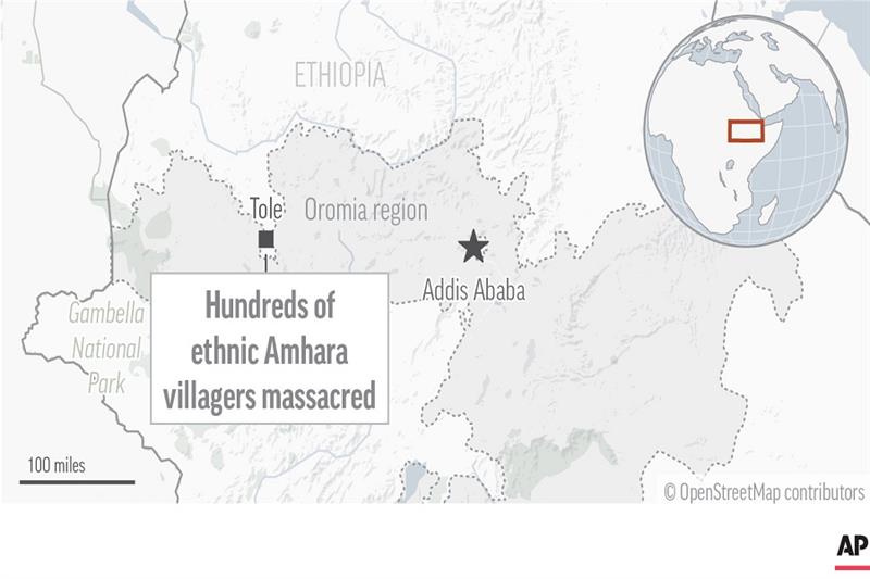 Map of Ethiopian Oromia region 