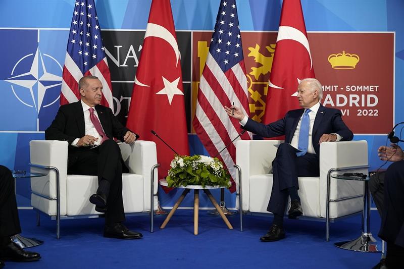 Joe Biden and Recep Tayyip Erdogan 