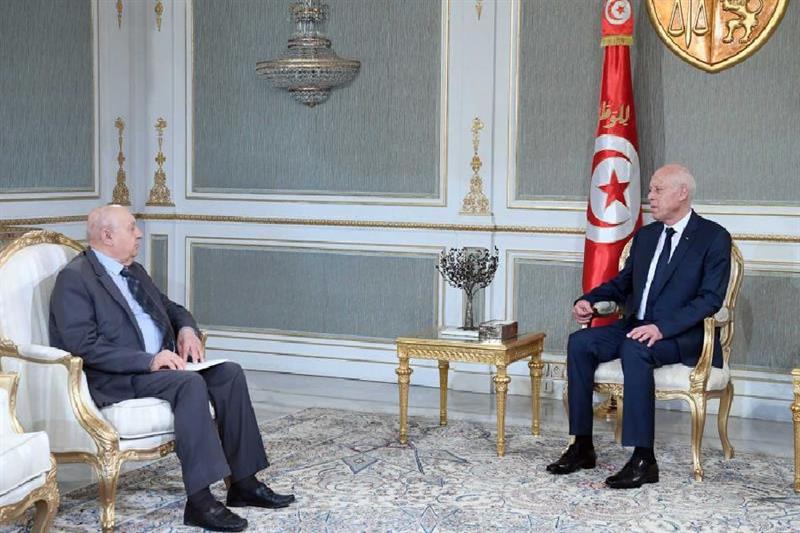 Tunisian President meeting with Sadeq Belaid