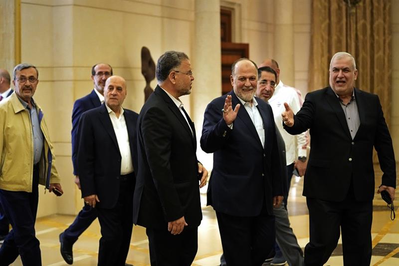 Lawmakers from the Hezbollah parliamentary block