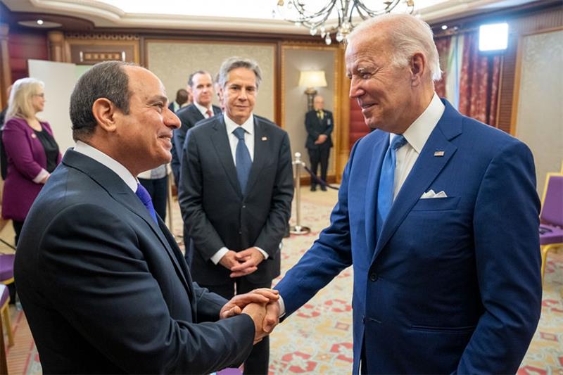 President Abdel-Fattah El-Sisi and US President Joe Biden
