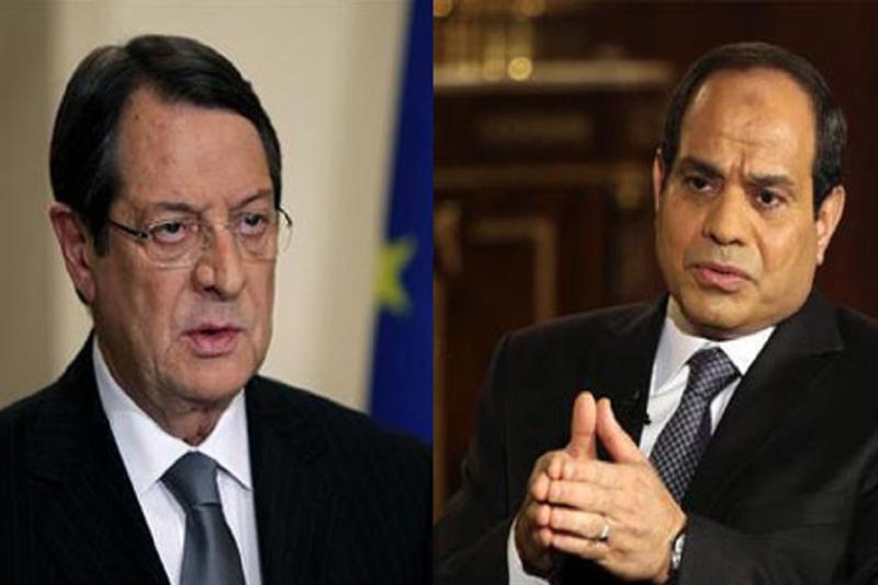 Cypriot President Anastasiades and Egyptian President Abdel-Fattah El-Sisi