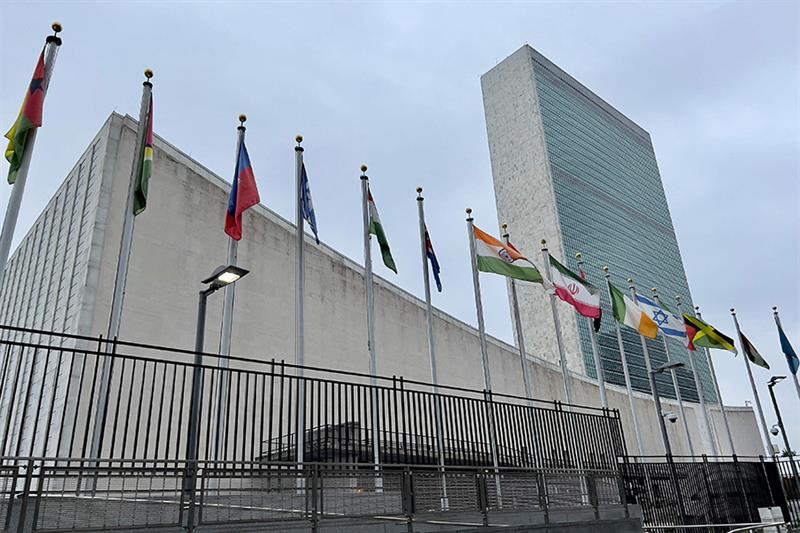 File photo taken on August 01, 2022 the United Nations headquarters is seen in New York City. - The 