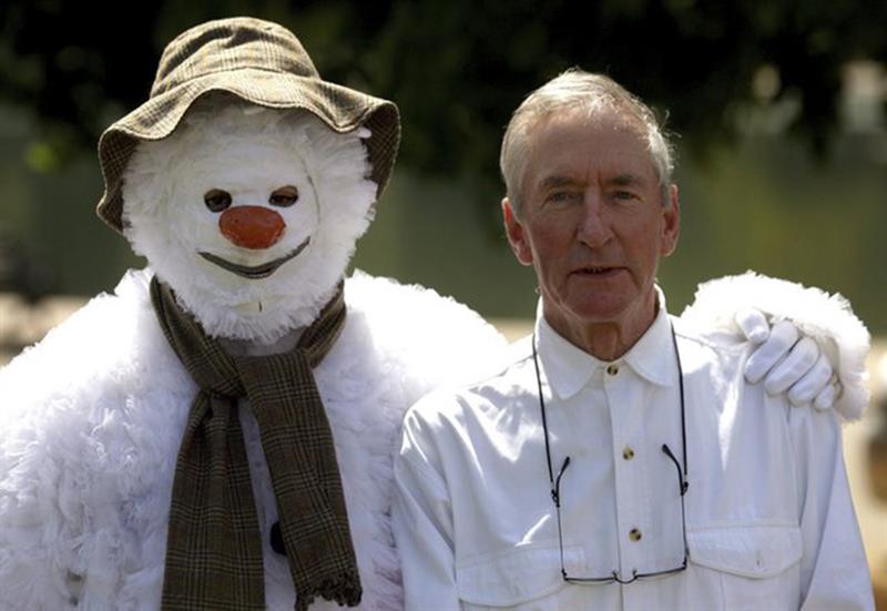 FILE - File photo of author Raymond Briggs in Hyde Park, London. AP