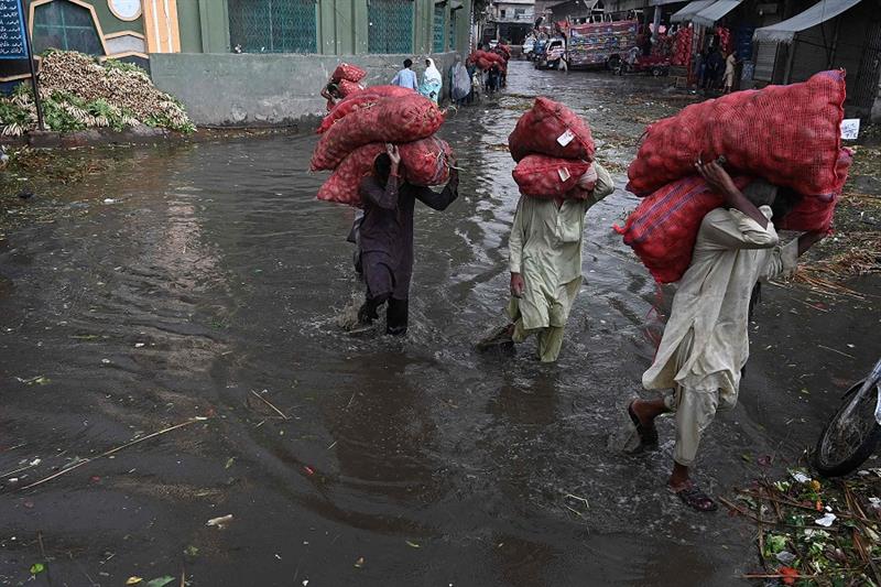 Flooded market, Pakistan
