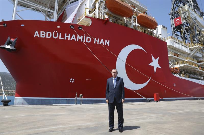 Abdulhamid Han ship in Mersin, Turkey