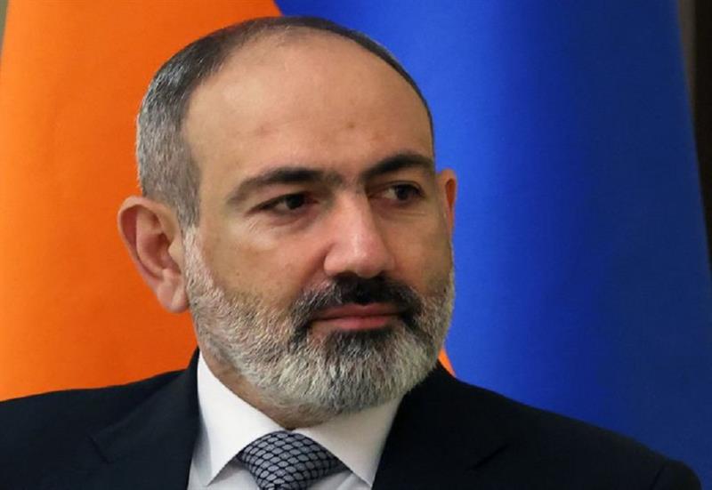  In this file photo taken on April 19, 2022 Armenian Prime Minister Nikol Pashinyan attends a meetin