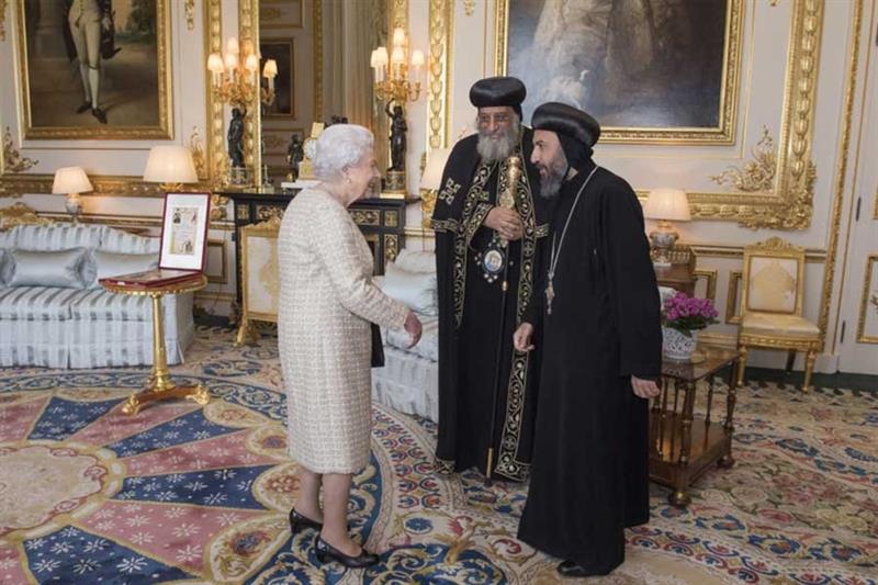 Queen Elizabeth II and Popoe Tawadros