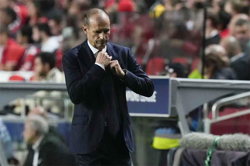 Juventus  head coach Massimiliano Allegri reacts during the Champions League group H soccer match be