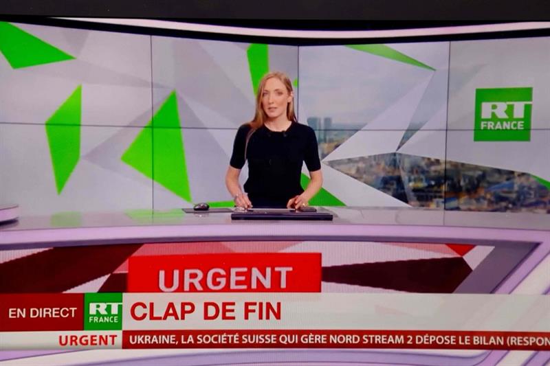 RT France network last live emission due to a european union decision after the Russia s invasion of