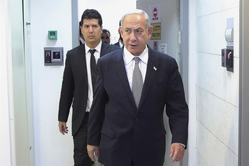 Israeli Prime Minister Benjamin Netanyahu attends a hearing at the Magistrate s Court in Rishon LeZi