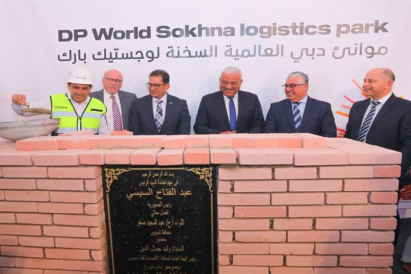 DP World s executives and Egyptian officials during laying grounds ceremony. 