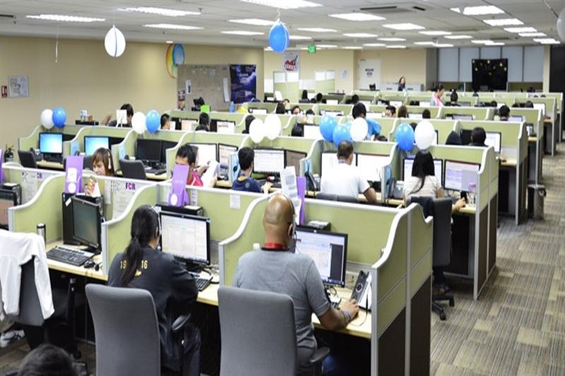 Employees in a call center agency in Egypt. 