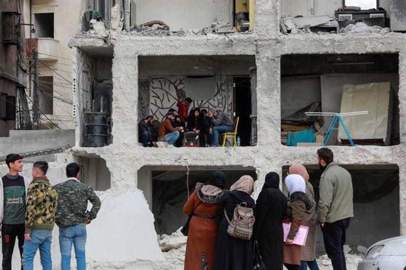 Syria earthquake rubble