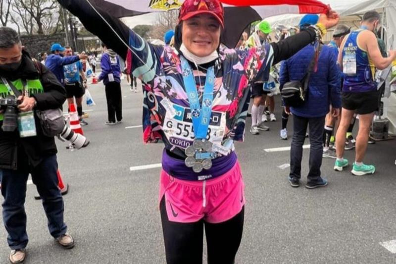 Manal Rostom in her sixth major marathon