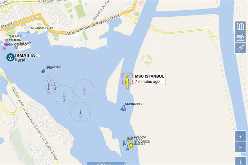 Location of MSC ISTANBUL