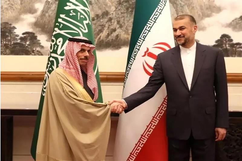 Iran s Hossein Amir-Abdollahian and Saudi Prince Faisal bin Farhan Al Saud
