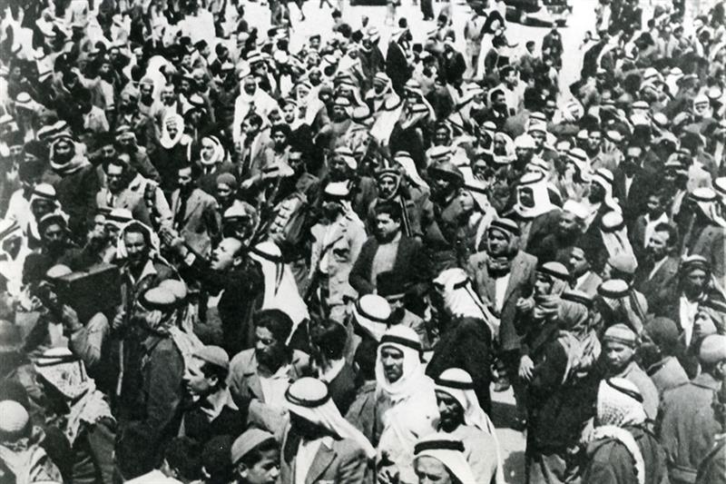 The funeral of Abdel-Qader Al-Husseini, at Al-Aqsa Mosque, on Friday 9 April 1948