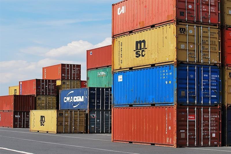 A file photo of containers