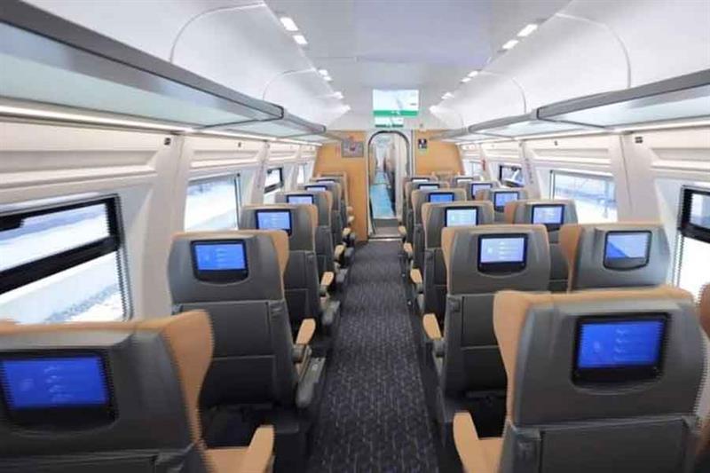 This photo shows the interior of Talgo s air-conditioned first-class carriage. Photo courtesy of the