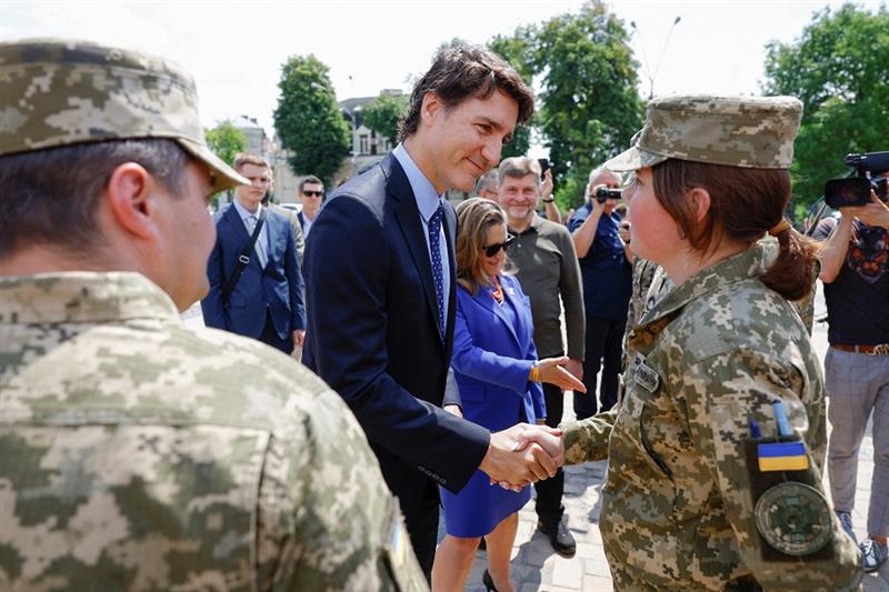 Canadian Prime Minister Justin Trudeau in Kyiv