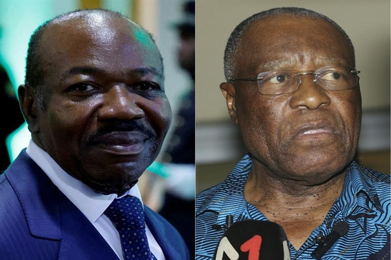 Gabon s President Ali Bongo Ondimba (L) and Albert Ondo Ossa (R) nominated candidate for the Alterna