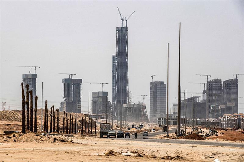 File Photo: A view of the Iconic Tower skyscraper and other construction work in the business and fi