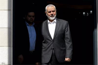 Hamas chief Haniyeh in Cairo for talks with Egyptian officials to stop Israeli aggression on Gaza 