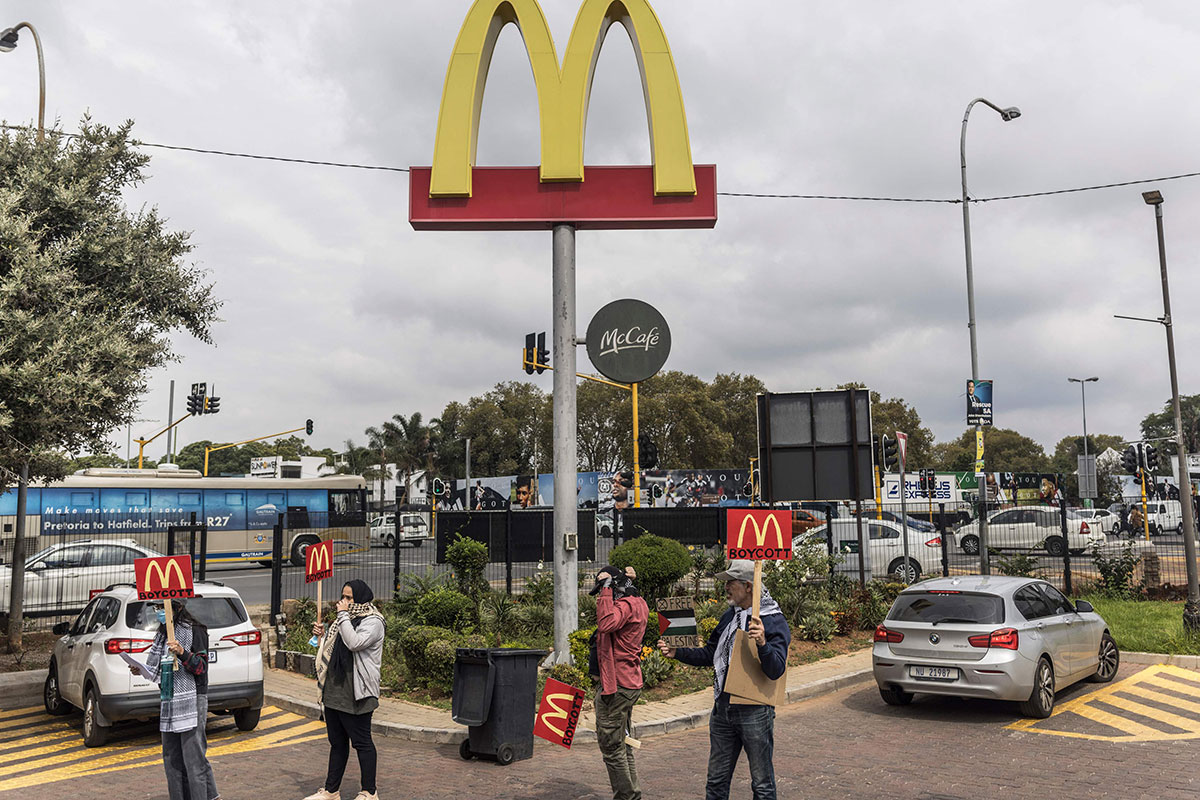 PHOTO GALLERY: Demonstrators in S. Africa urge McDonald's boycott over Gaza