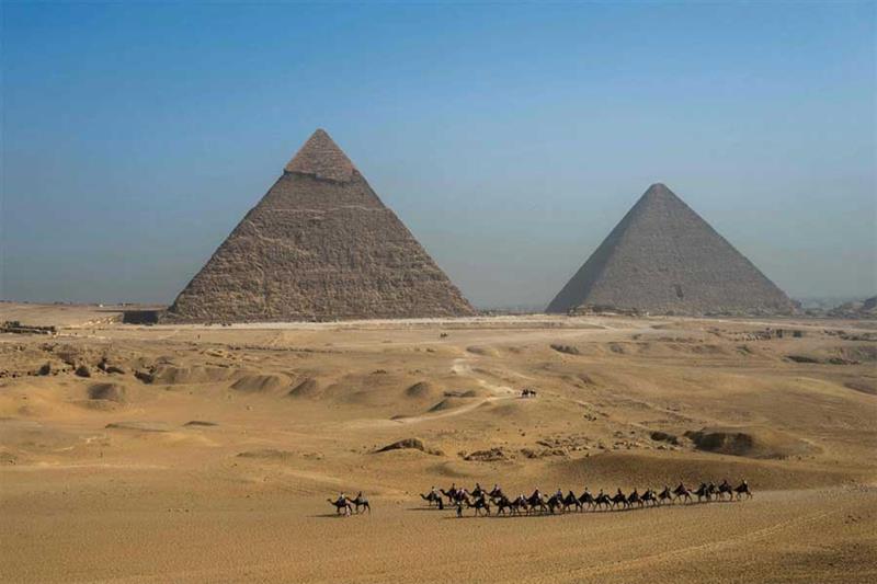 Giza Pyramids . AFP